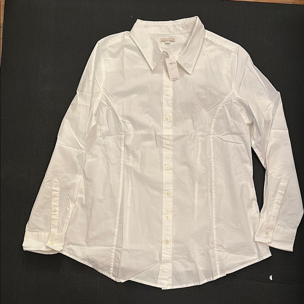 GAP Maternity White Fitted Shirt
